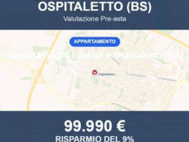 Immobile in asta di 95 m, box auto doppio in vendita a Ospitaletto