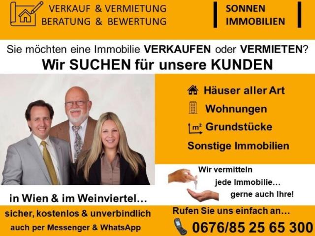 ! Immobilienbesitzer in Wien und Weinviertel aufgepasst ! Aktuell suchen wir: Einfamilienhäuser, Wohnungen, Grundstücke & sonstige Immobilien