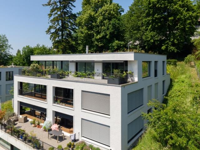 ImmoWyss Stilvolle Attikawohnung mit Seesicht im Park Schönegg Thun