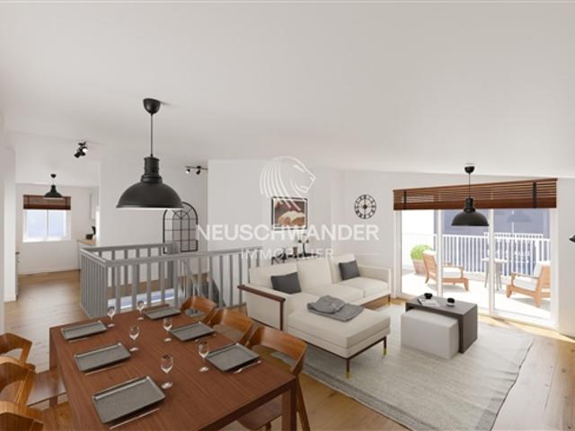 In Delémont ist ein Penthouse mit 4,5 Zimmern und 2 Terrassen zum Verkauf