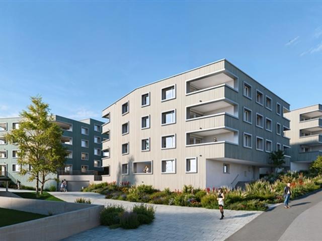In der Nähe des Bahnhofs, in einem neuen, grünen Viertel