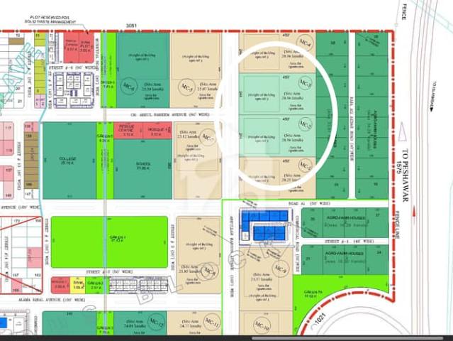 In mumtaz city residential tower plot in indus block size 2506 sq. Yds detail are