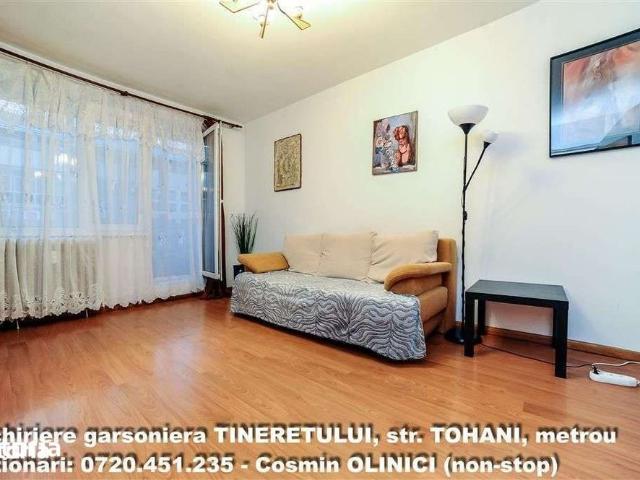 Inchiriere garsoniera TINERETULUI Tohani, dec metrou, pet friendly