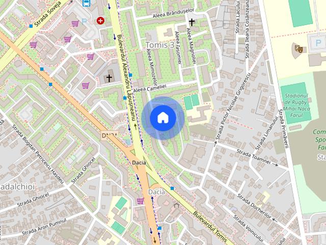 Închiriez apartament 2 camere Tomis 3 zona Dacia