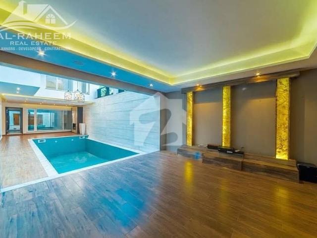 Indoor swimming pool 1 kanal brand new mazhar design ultra modern luxury villa for sale in dha phase 5 near to park
