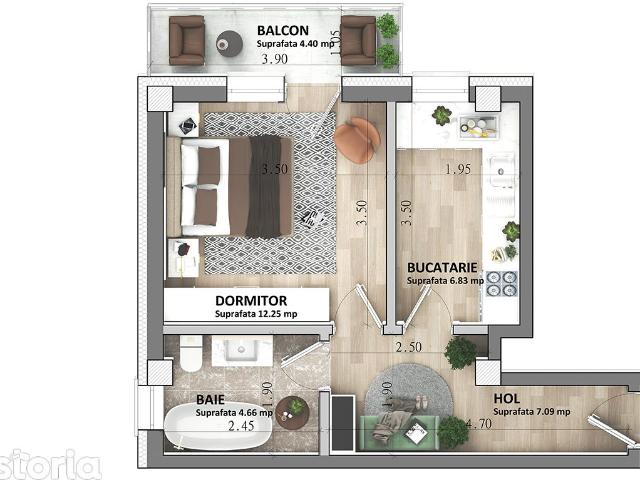 INTABULAT 2 camere D 47 mp PARCARE intabulata CUG Lunca Cetatuii
