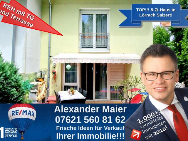 Interessante Chance in Lörrach Salzert: Reihenendhaus mit Garage und Garten!