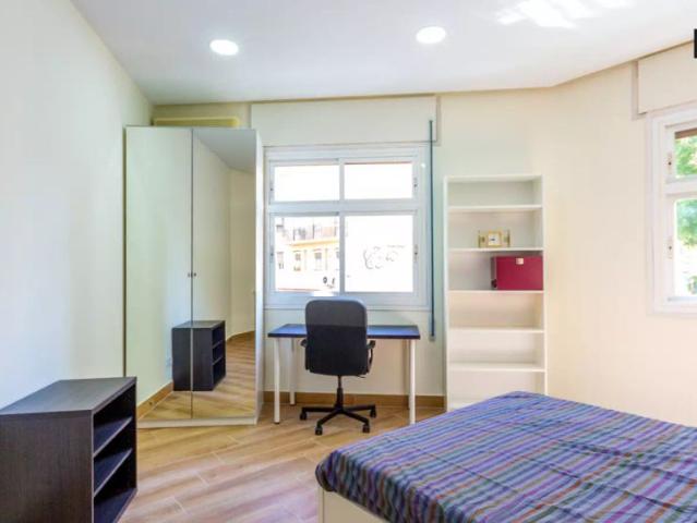 Interior room with standalone wardrobe in shared apartment, Moncloa