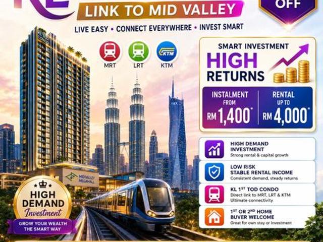 INVEST HERE MTH 14k RENTAL 25k Beside LRTMRTKTM Sungai Besi