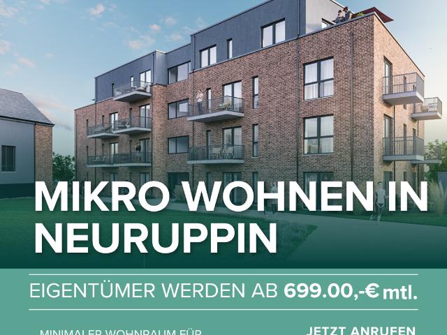 Investieren in der Boomregion! Mikroapartments in Neuruppin