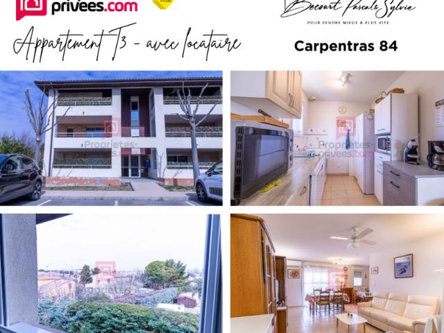 INVESTISSEURS appt T3 67.32 m2 avec terrasse 14 m2, garage, parking. loué