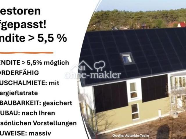 INVESTOREN aufgepasst – RENDITE > 5,5% – Grundstück für 4er RH oder MFH ca. 600 m² WF für 399.000 €