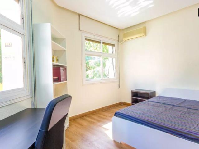 Inviting room with desk in shared apartment, Moncloa