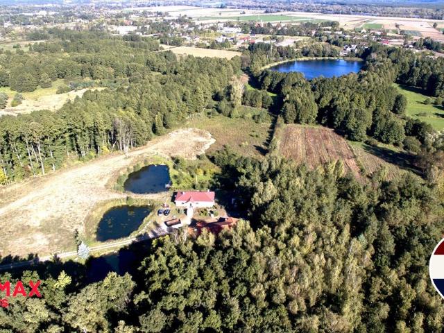 Inwestycyjna działka 3,75 ha z domami i stawami