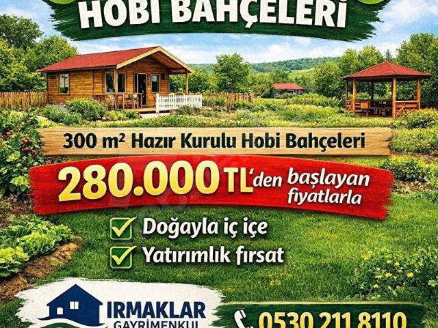 IRMAKLAR GAYRİMENKULDEN TEMELLİ MERKEZE YAKIN 300 M2 HAZIR KURULU HOBİ BAHÇELERİ