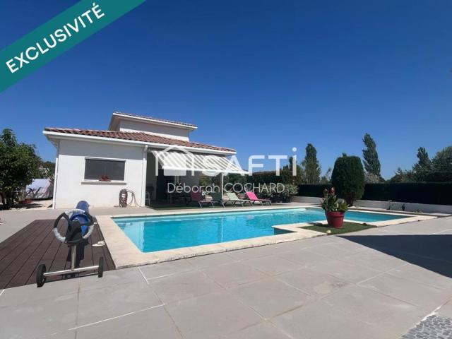 JACOU –Superbe villa contemporaine haut de gamme 150 m² avec piscine, pool house et terrain de 902 m² sans vis à vis