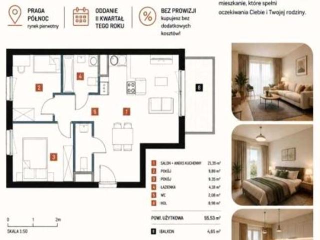 Jagiellońska 55 m², Warszawa