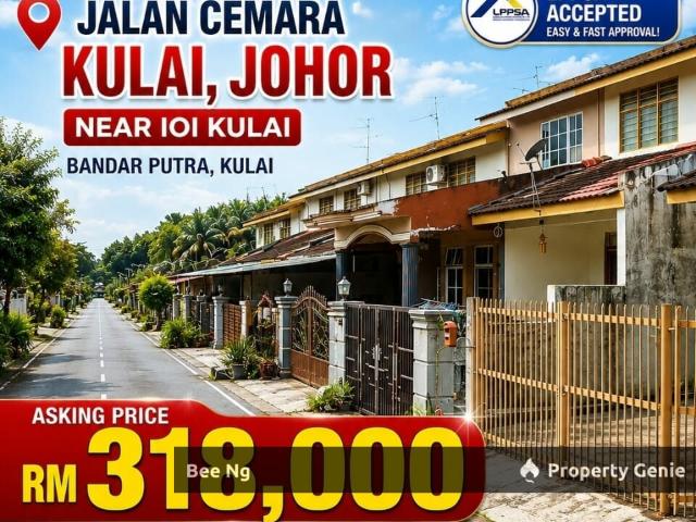 Jalan Cemara / Bandar Putra Kulai / 2 storey terrace medium cost / cheapest / full loan / cash back