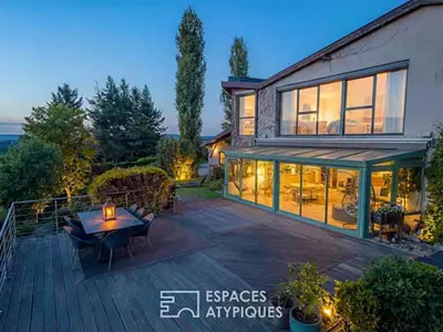 Jassans Riottier 01480 Achat / Vente maison 9 pièces t9 au dernier étage piscine