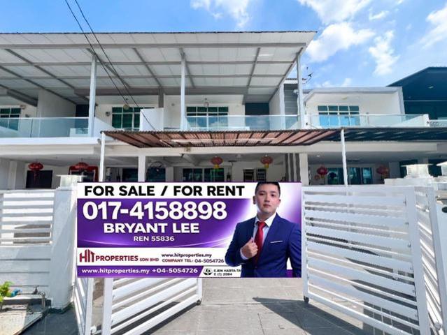 Jawi Sungai Bakap Two Storey Terrace Super Long Gated Bakap Indah Sale