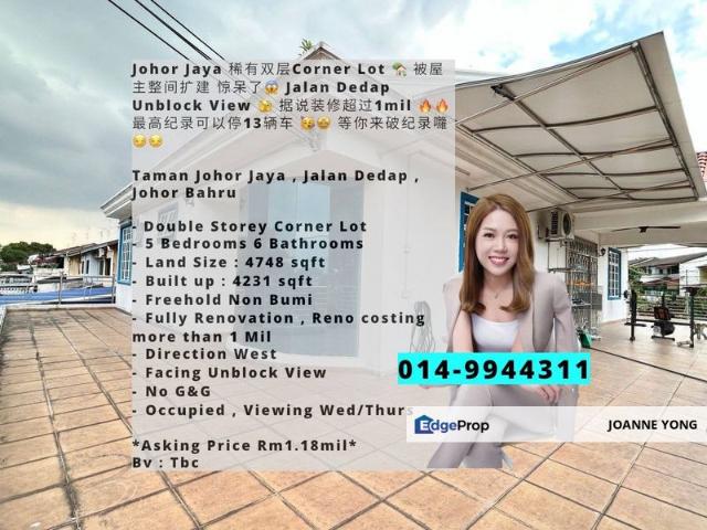 Jaya Jalan Dedap Double Storey Corner Lot For
