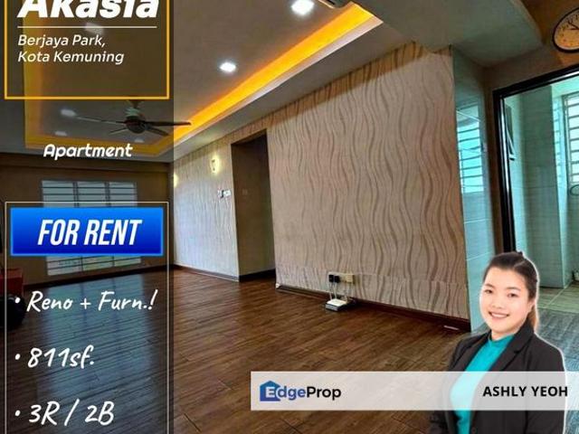 JET.LK ▌Fully Renovated  Apartment for Rent @ AKASIA Berjaya Park │ 精装高雅 • 公寓 待租