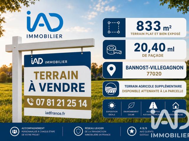 Jouy le Châtel Vente Terrain 77