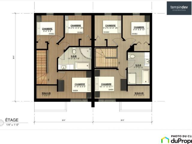 Jumelé neuf à vendre Neufchatel 2 chambres 1 salle de bain #1075