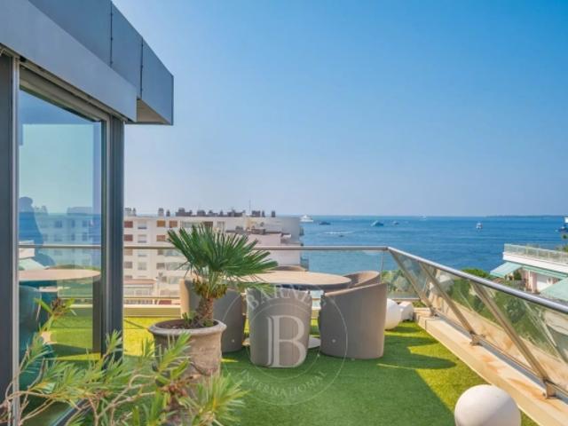 JUAN LES PINS TOIT TERRASSE VUE MER PISCINE ET JACUZZI