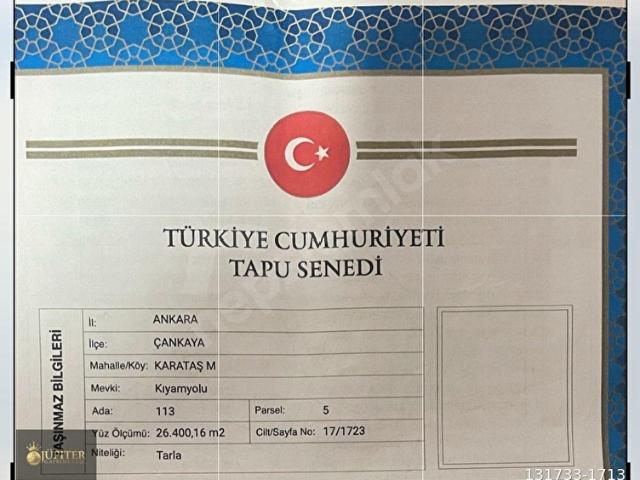 JÜPİTER GAYRİMENKUL'DEN ÇANKAYA KARATAŞ'TA 400 m 15000'lik KONUT ARSASI