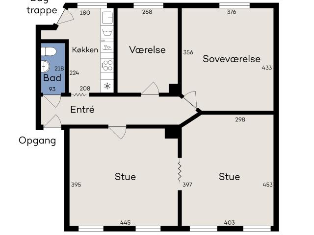713 0 Købmagergade 6B, 1. Th Indflytningsklar 4 vær. Lejlighed i hjertet af Fredericia RealMæglerne