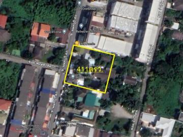 ขายที่ดิน ขนาด 411 ตรว หรือแบ่งขาย 200 ตรว ซอยนนทบุรี 48 นนทบุรี. นายหน้าติดเจ้าของ