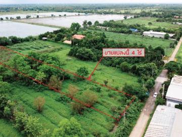 ขายที่ดิน 4 ไร่ ด้านหน้าและหลังติดถนนสาธารณะ คลอง 14 คลังบ้าน.com