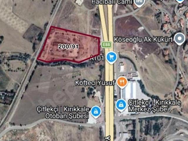 Kırıkkale,Yahşihan Otoyola sıfır Tesis ve Konut için Karma Arsa