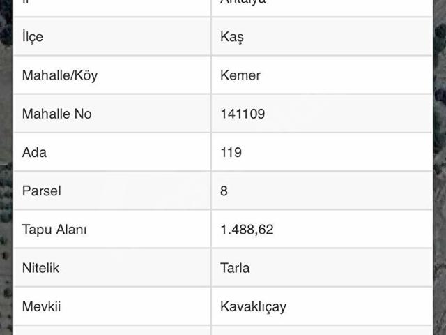 KAŞ GÖMBE'de EV YAPIMINA UYGUN FIRSAT TARLA