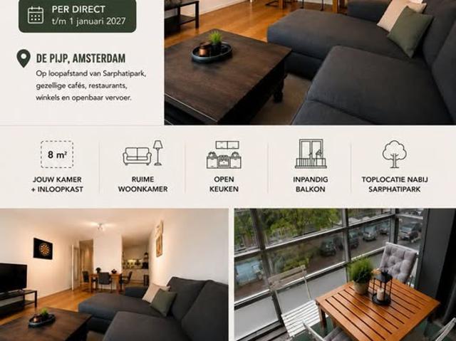 kamer for rent Amsterdam De Pijp