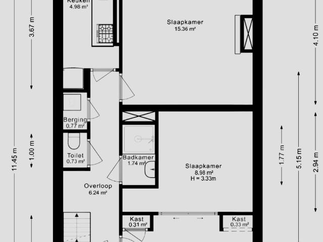 Kamer met slaapkamer in de herewegbuurt