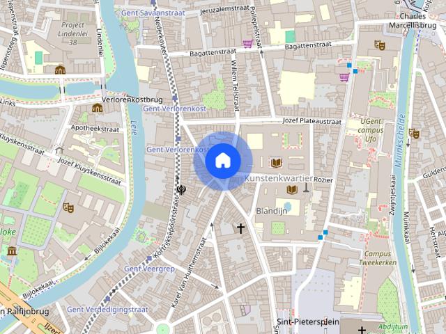 kamer op tweede verdieping Gezusters Lovelingstraat 22