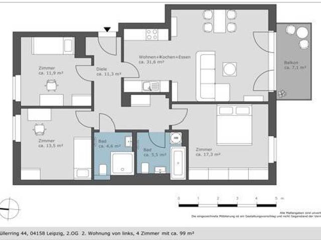 Kaltmiete zzgl. Nebenkosten, for rent at Müllerring 44, Lindenthal, Leipzig 04158