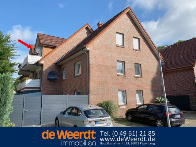 Kapitalanlage: Vermietete Dachgeschoss Eigentumswohnung mit Balkon in zentraler Wohnlage von Papenburg Untenende, www.