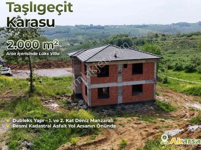 Karasu Taşlıgeçit 2.000 M2 Arsa İçersin'de Deniz Manzaralı Villa