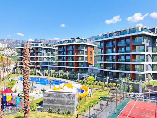 KARGICAKTA SIFIR 1+1 HAVUZ MANZARALI, OTEL KONFORUNDA SİTEDE