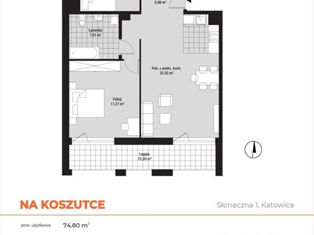 Katowice, Wełnowiec, Słoneczna 1, 74.8m2