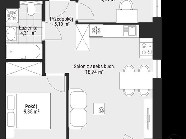 Katowice, Słoneczna 1, 46.62m2