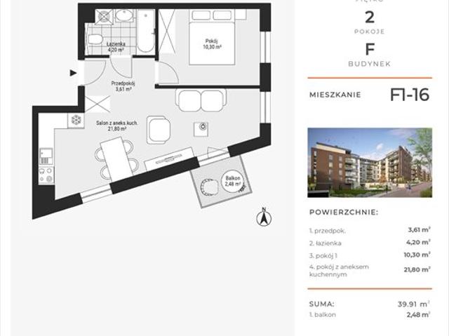 Katowice, Słoneczna 1, 39.91m2