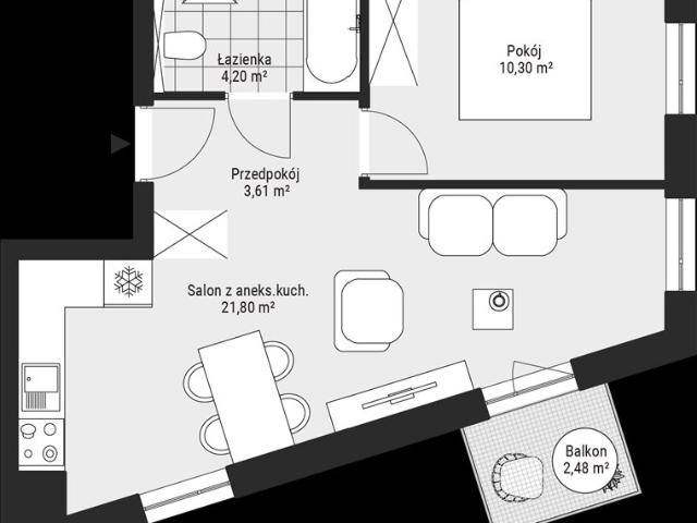 Katowice, Słoneczna 1, 39.91m2