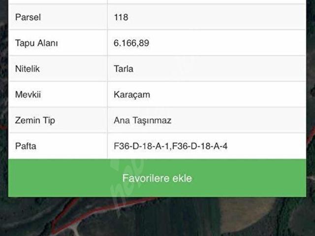 KAVAK TEKKE MAHALLESİ 6.166 M2 TARLA BUNGALOV İÇİN İDEAL MANZARA