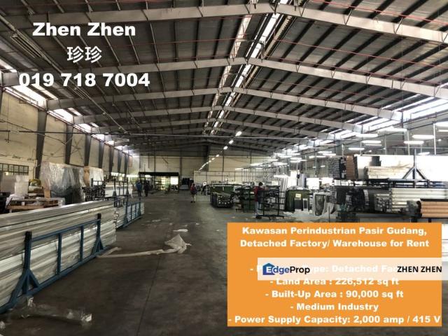 Kawasan Perindustrian Pasir Gudang, Detached Factory/ Warehouse for Rent, Medium Industry