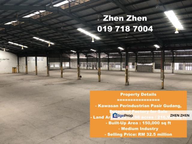 Kawasan Perindustrian Pasir Gudang, Detached Factory for Sale