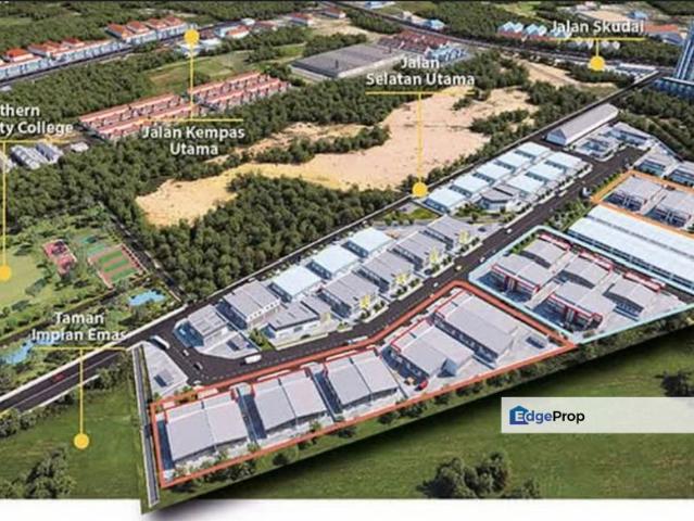 Kawasan Perindustrian Ringan Pulai @ Johor 1.5 Storey Semi D Factory For Sale